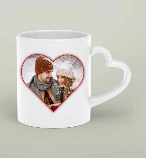 Heart Handle White Mug
