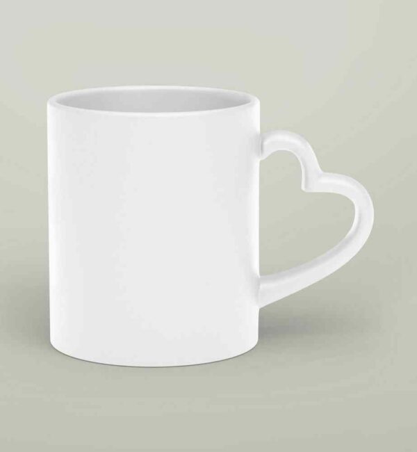 Heart Handle White Mug - Image 2