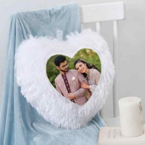 Fur Heart shape Pillow