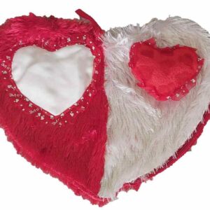 Heart Red&White Fur