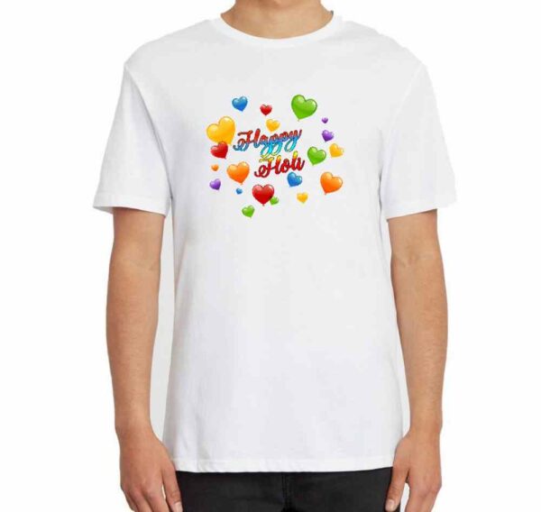 Polyester Round Neck White Tshirt ( UniSex) - Image 2