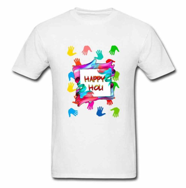 Polyester Round Neck White Tshirt ( UniSex) - Image 4