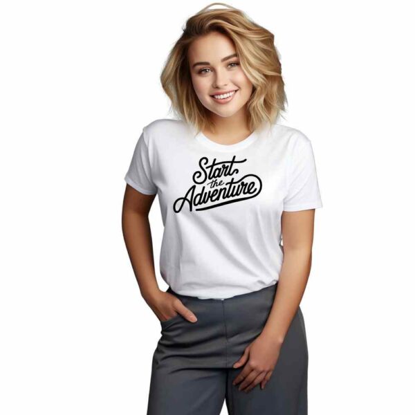 Polyester Round Neck White Tshirt ( UniSex) - Image 5