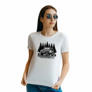 Polyester Round Neck White Tshirt ( UniSex)